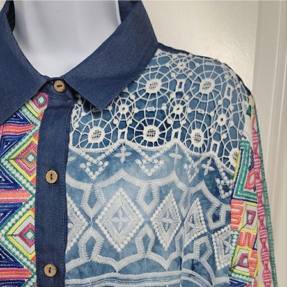 JOHN + MARK Multi Pattern Button Down - Picture 7 of 16